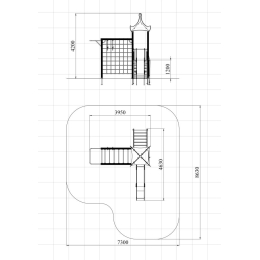 Детский игровой комплекс Атрикс 1.03, Н=1200