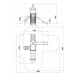 Детский игровой комплекс Атрикс 1.251, Н=1500