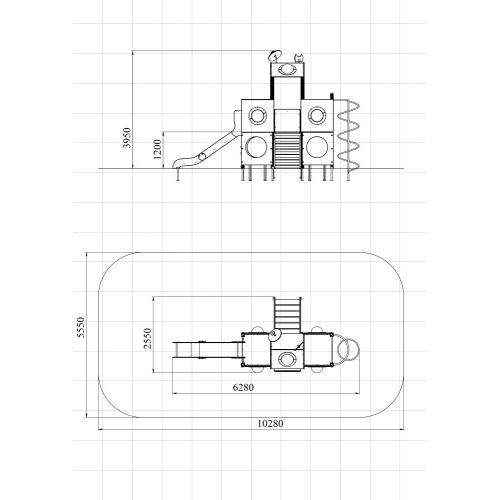 Children's play complex Atrix 1.38, H=1200