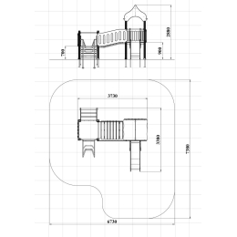 Детский игровой комплекс Атрикс 2.083, Н=900 
