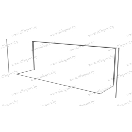 Ворота футбольные стационарные 7,32х2,44 м, стаканного типа