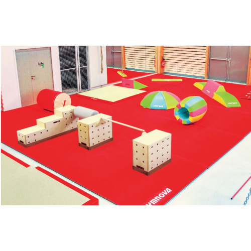 Пружинный гимнастический помост с покрытием из рулонных дорожек 14 х 14 (без настила)