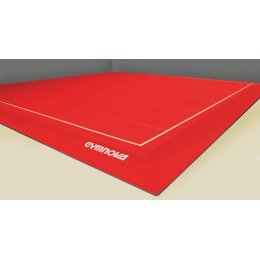 Пружинный гимнастический помост с покрытием из рулонных дорожек 14 х 14 (без настила)