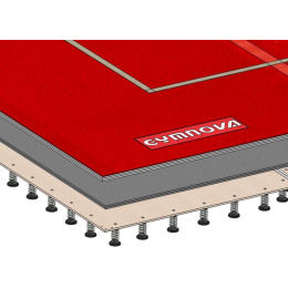 Пружинный гимнастический помост 14х14 (рулонные дорожки)