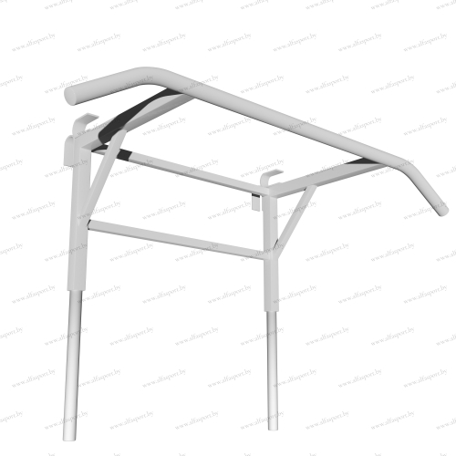 Horizontal parallel bars on a gymnastics wall