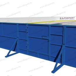 Хоккейный борт из стеклопластиковых панелей 60×30 м 