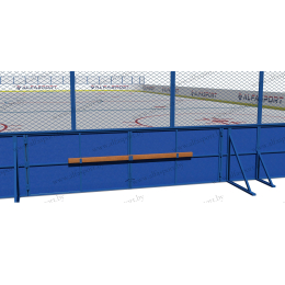 Хоккейный борт из стеклопластиковых панелей 60×30 м 