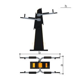 Уличный тренажер «Брусья» Romana 207.33.10