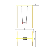 Single swing with backrest Romana 108.54.00-01