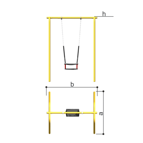Single swing with backrest Romana 108.54.00-01
