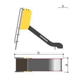 Горка Romana 110.22.00 h 950, скат нержавейка