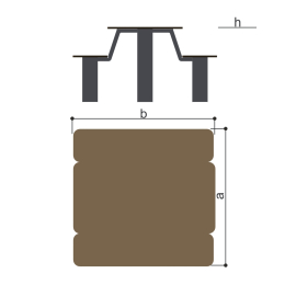 Столик со скамьями Romana 302.34.00
