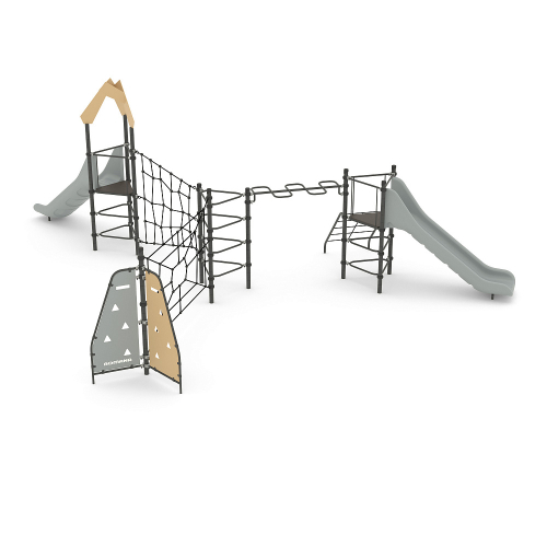 Children's sports complex with slide and monkey bars Triangle Series Romana 401.32.00