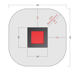 Встраиваемый батут Квадрат 