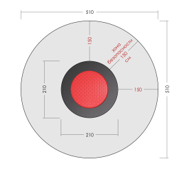 Встраиваемый батут Круг