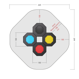 Батут Восьмиугольник комбо