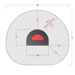Встраиваемый батут Полукруг