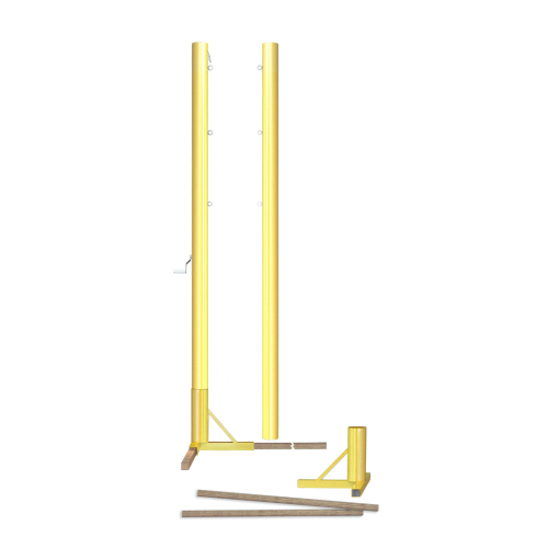 Beach volleyball stands SpW-AUS-7S Sportwerk with hidden net tension mechanism