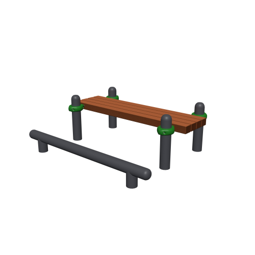 Воркаут элемент "Скамья для пресса с держателем"