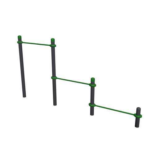 Воркаут элемент "Тройной каскад турников"