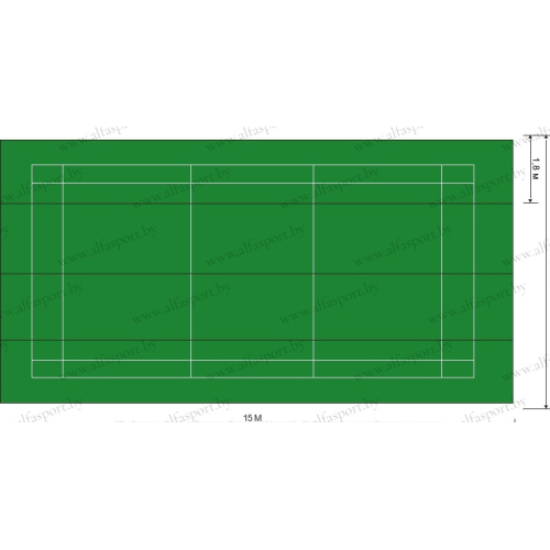 Mobile badminton court 15 х 7,2 m