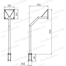 Стойка баскетбольная Г-образная уличная (без щита и кольца)