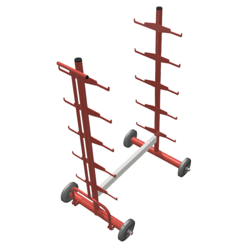 Trolley for transporting competition starting blocks