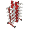 Trolley for transporting competition starting blocks