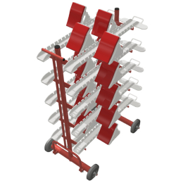 Trolley for transporting competition starting blocks