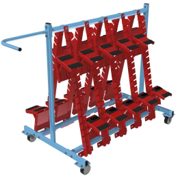 Trolley for starting blocks for training