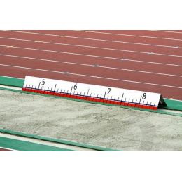 Universal distance indicator for long jump (long jump ruler)