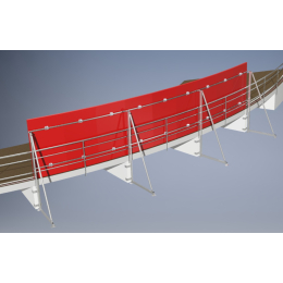 Стена торможения в зоне финиша для бега