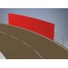 Braking wall in the finish area for running