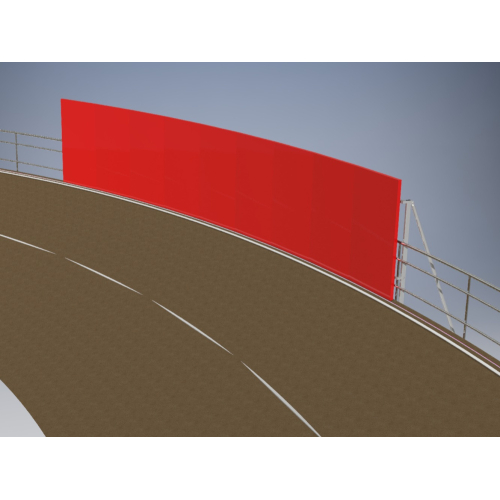 Braking wall in the finish area for running