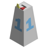 Set of 8-lane starting blocks