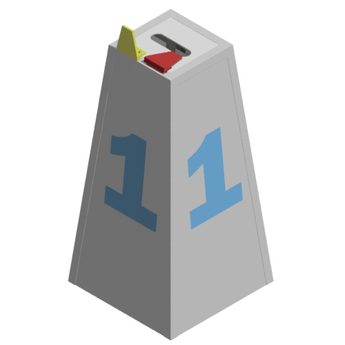 Set of 8-lane starting blocks