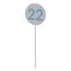Meter marking indicators for the throwing sector
