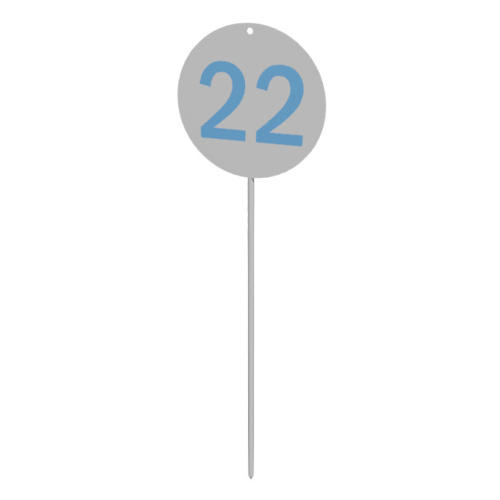 Meter marking indicators for the throwing sector