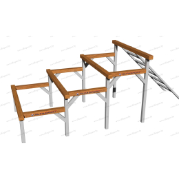 Obstacle course element "Destroyed stairs"