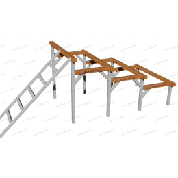 Элемент полосы препятствий "Разрушенная лестница"