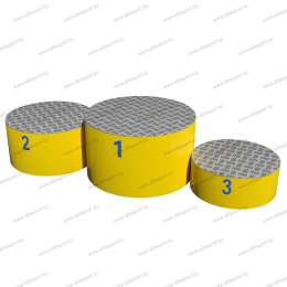Round award podium