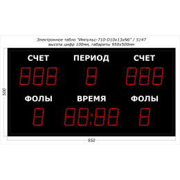 Табло для баскетбола Импульс-710-D10x13xN6