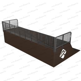 Элемент скейтпарка Квотерпайп 