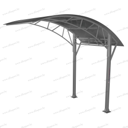 Cantilever canopy concreted