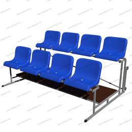 Mobile tribune 2-row for 8 seats