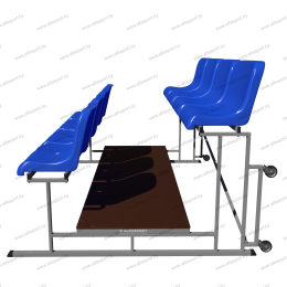 Трибуна мобильная 2-х рядная на 8 посадочных мест