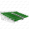 Dismountable stand 3-14 rows