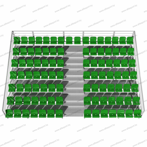 Dismountable stand 3-14 rows