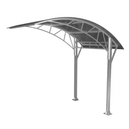 Cantilever canopy concreted