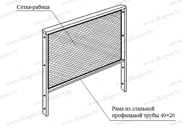 Защитный поручень и отбойная планка из ПНД для хоккейной коробки